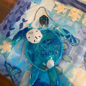 Blue Sea Turtle Wall Decor